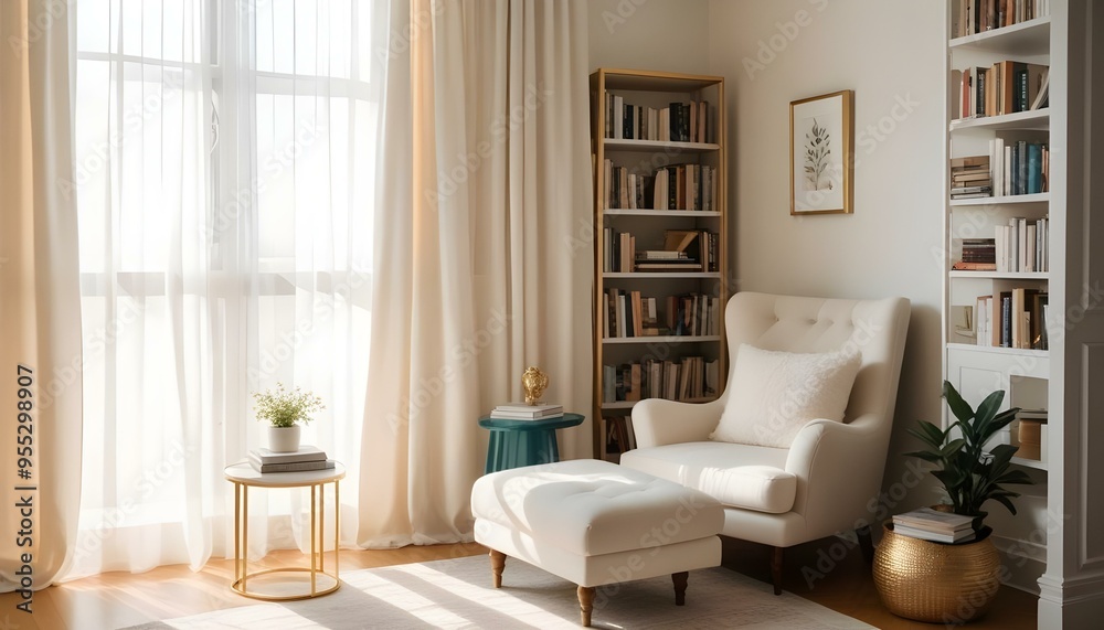 Fototapeta premium Photo interior modern design room 3d illustration