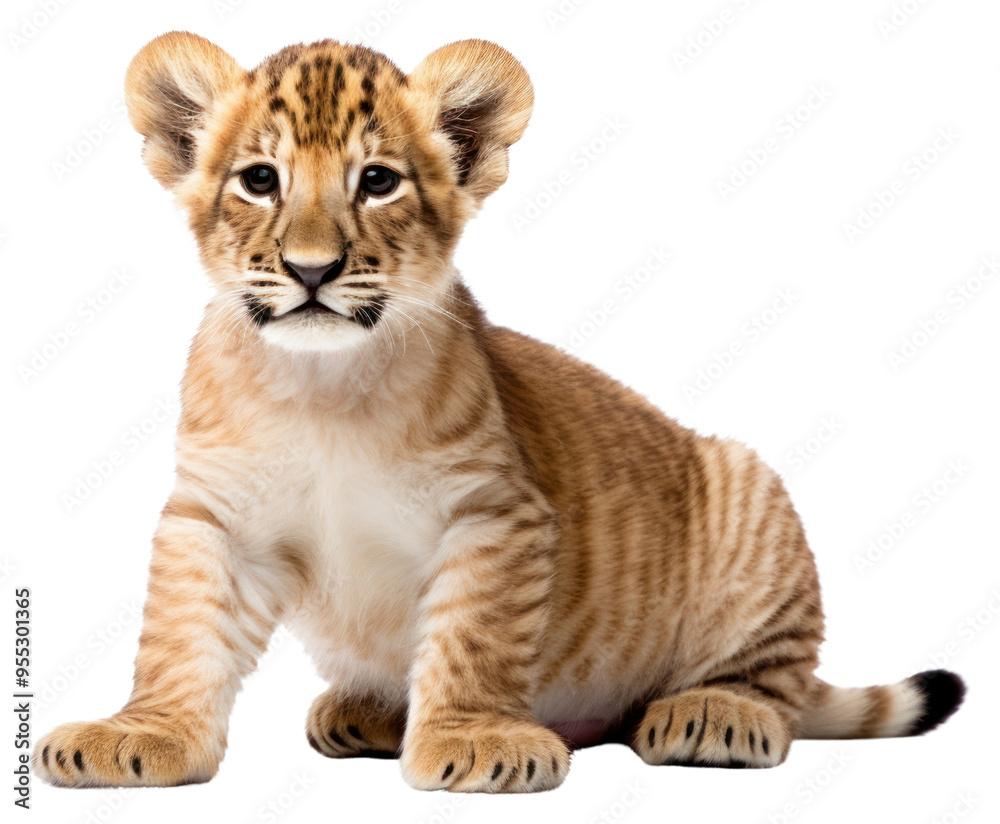 Obraz premium PNG Baby liger wildlife animal mammal.