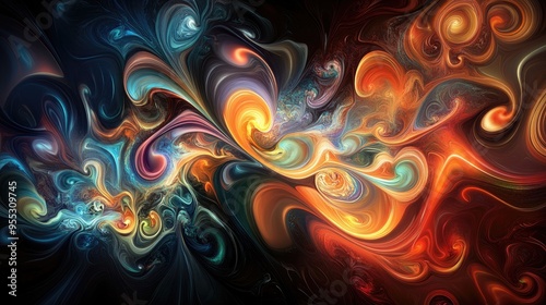 Good abstract figure to background with 3D cartoon rendering and fractal effects