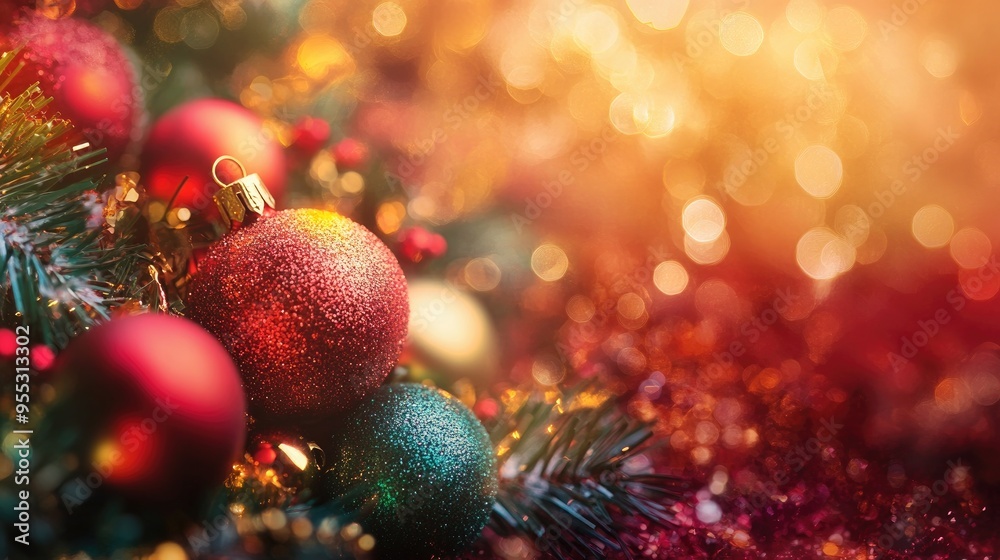 Vibrant abstract backdrop with festive embellishments Vibrant abstract backdrop with festive embellishments