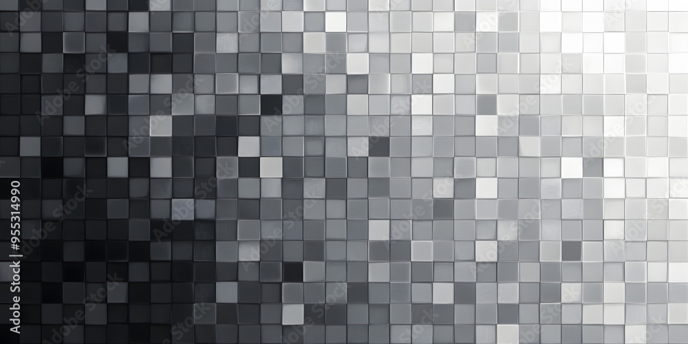 Geometric mosaic squares background. Subtle light grey gradient tint, shade and tone palette guide swatch chart transparent overlay. Abstract monochrome clean professional 16:9 8K banner ad backdrop. Geometric mosaic squares background. Subtle light grey gradient tint, shade and tone palette guide swatch chart transparent overlay. Abstract monochrome clean professional 16:9 8K banner ad backdrop.