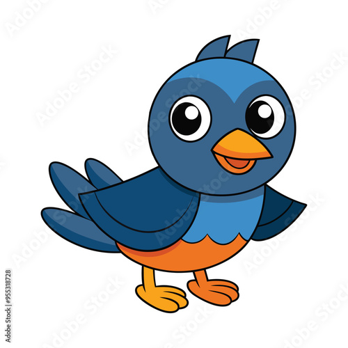 Bird cartoon vector illustration style design