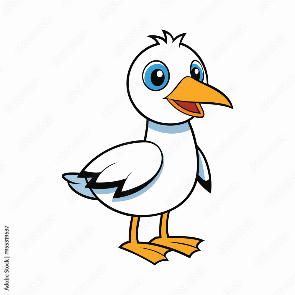 Obraz premium Bird cartoon vector illustration style design