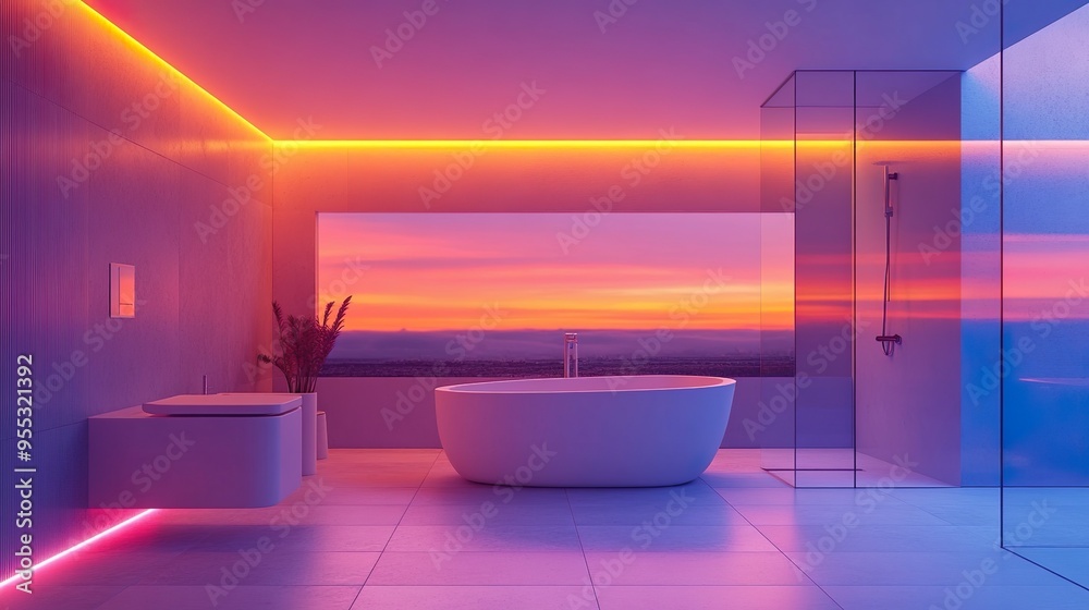 Sleek bathroom with a walk in glass shower and polished finishes for a contemporary vibe Sleek bathroom with a walk in glass shower and polished finishes for a contemporary vibe