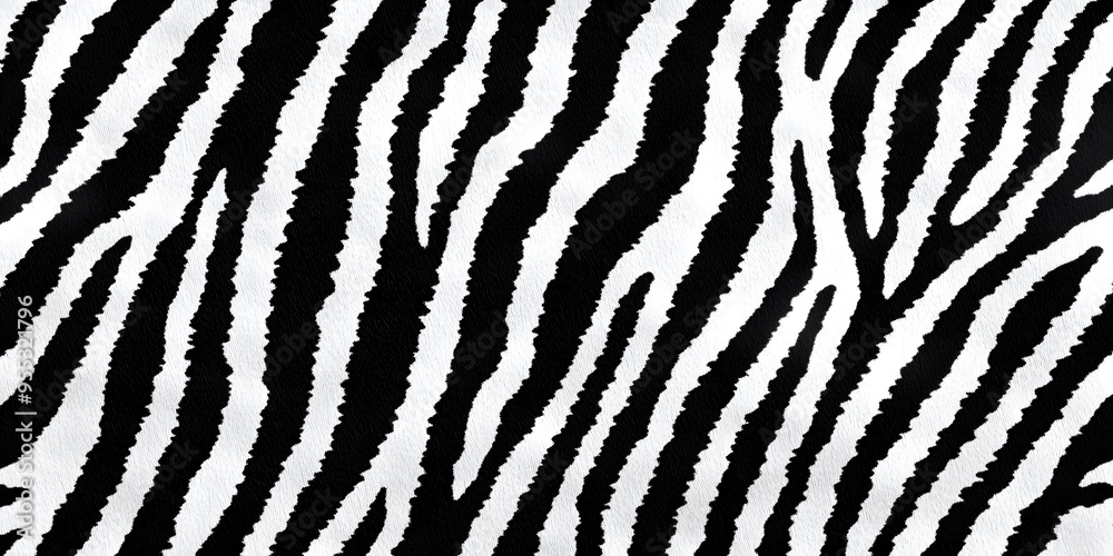 Seamless zebra skin or tiger fur stripe pattern. Tileable monochrome bold black and white African safari wildlife background texture. Abstract trendy boho chic fashion animal print camouflage motif. Seamless zebra skin or tiger fur stripe pattern. Tileable monochrome bold black and white African safari wildlife background texture. Abstract trendy boho chic fashion animal print camouflage motif.