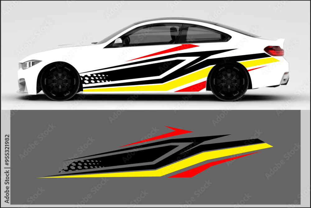 Car wrap design vector. Graphic abstract stripe racing background designs for wrap cargo van, race car, Car wrap design vector. Graphic abstract stripe racing background designs for wrap cargo van, race car,