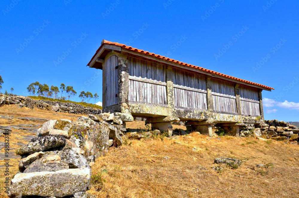 The granaries of the charming village of Porreiras, in Paredes de Coura, Portugal The granaries of the charming village of Porreiras, in Paredes de Coura, Portugal