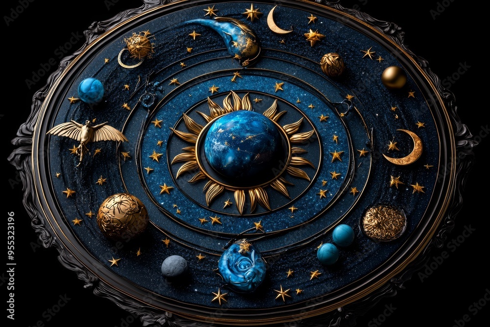 Zodiac signs in a galactic journey, depicted in an illustration where each zodiac sign is part of an epic journey through the galaxy, with stars, planets, and cosmic phenomena guiding their Zodiac signs in a galactic journey, depicted in an illustration where each zodiac sign is part of an epic journey through the galaxy, with stars, planets, and cosmic phenomena guiding their