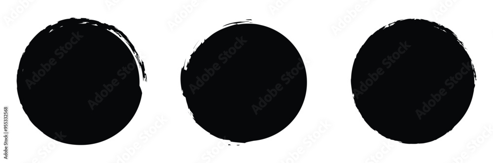 Grunge round shapes. Grunge banner collection. Vector Illustration. Grunge round shapes. Grunge banner collection. Vector Illustration.