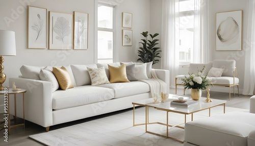 Photo interior modern design room 3d illustration