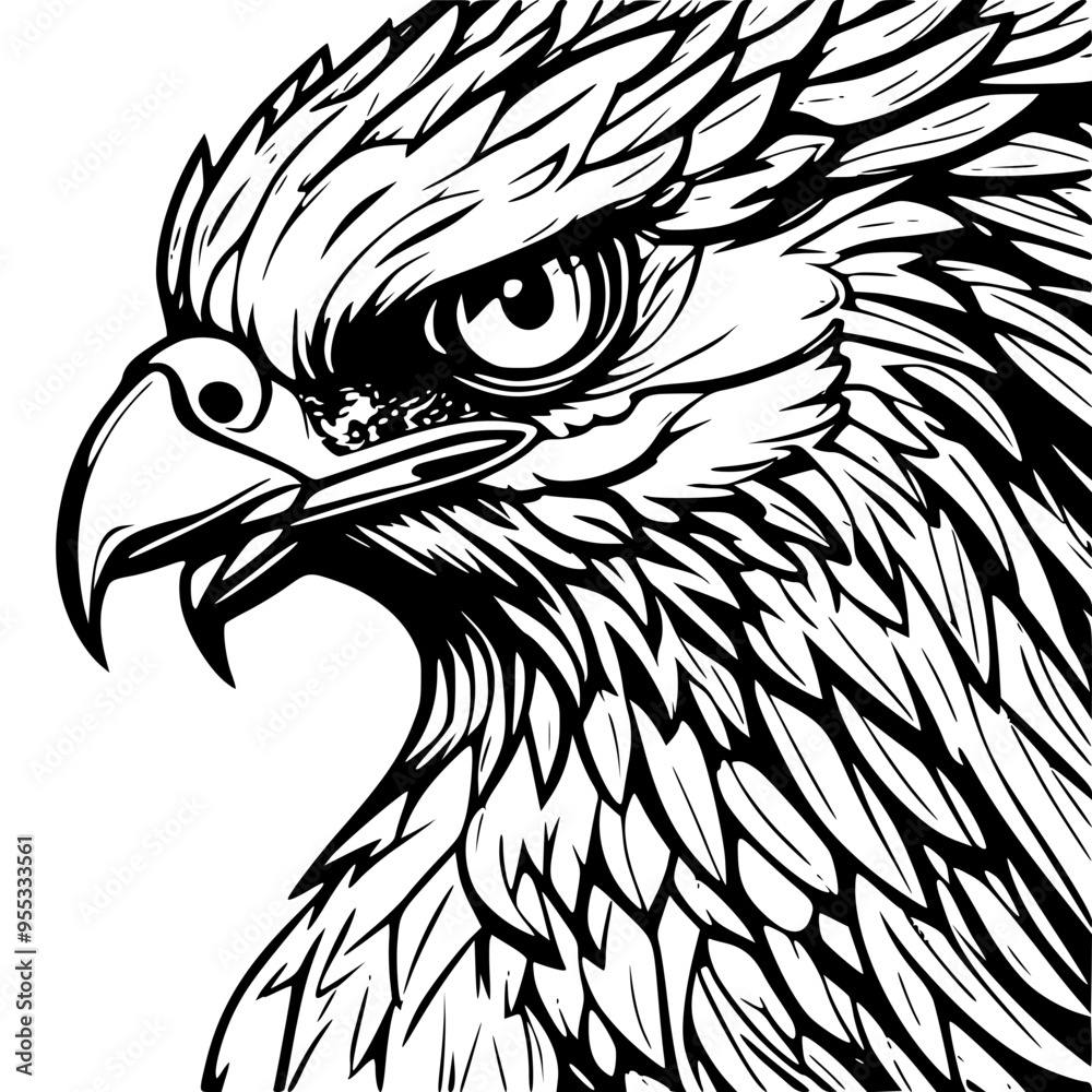 Obraz premium eagle head isolated on white