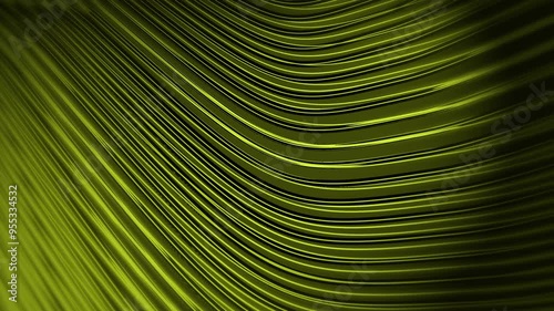 Yellow color wavy stripes line background animation .and Metal wave background .