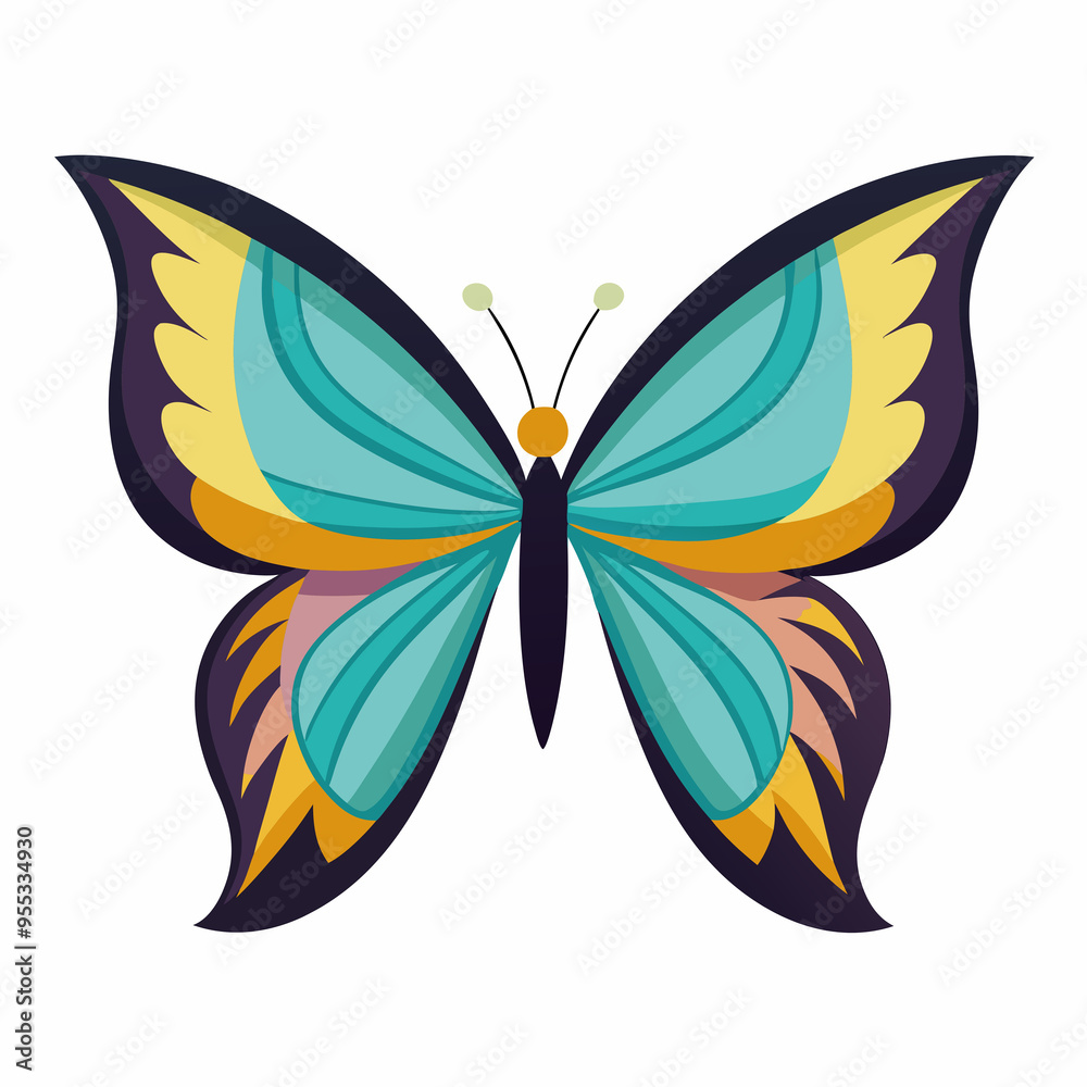 A beautiful monarch butterfly isolated on white background. Generative Ai A beautiful monarch butterfly isolated on white background. Generative Ai