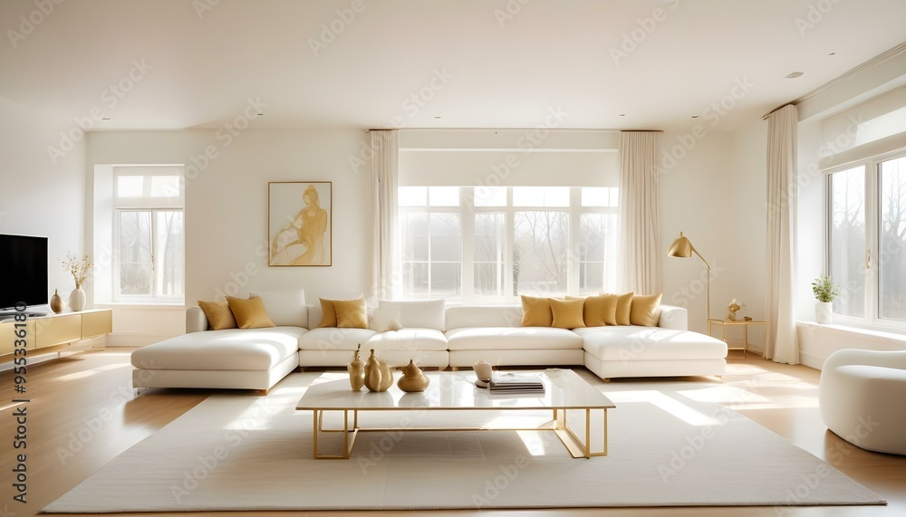 Fototapeta premium Photo interior modern design room 3d illustration