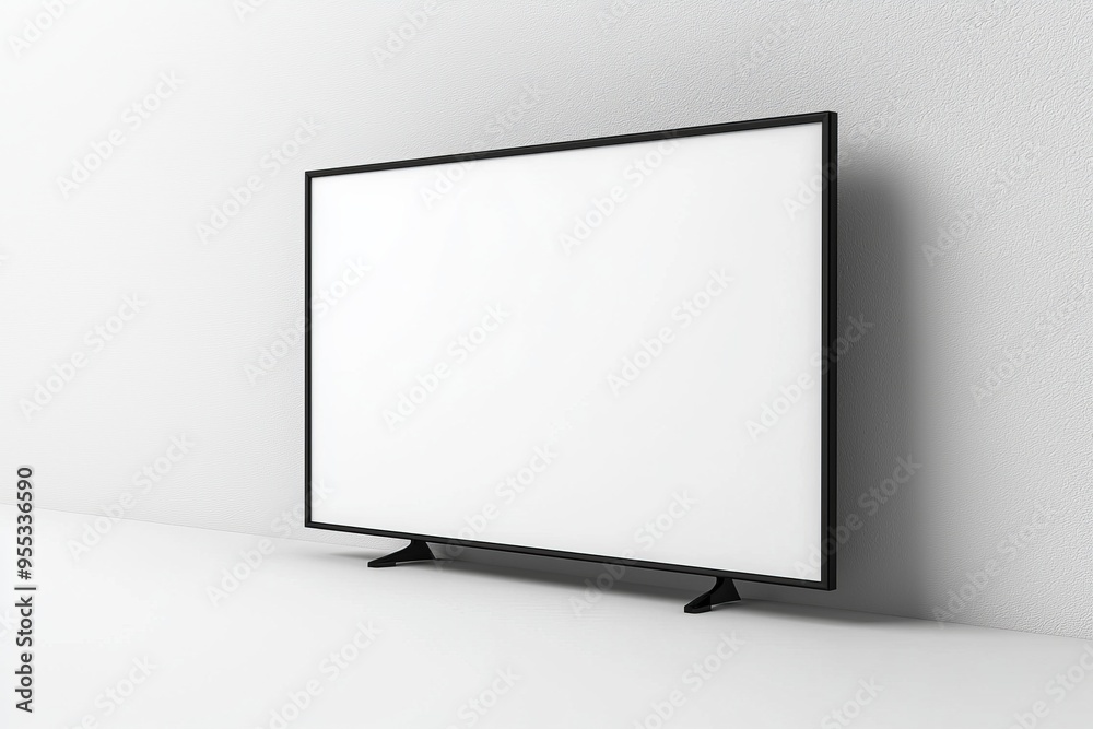 TV screen mockup on isolated background created with Generative AI TV screen mockup on isolated background created with Generative AI