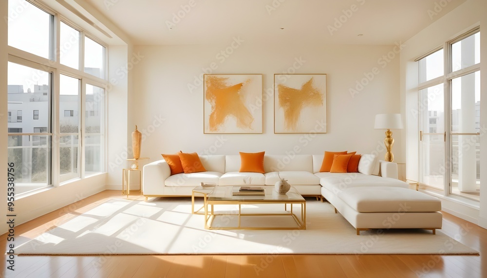 Fototapeta premium Photo interior modern design room 3d illustration