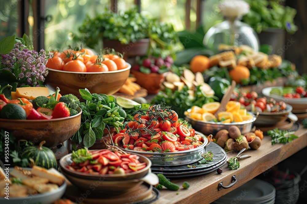 Fresh and Vibrant Salad Buffet Fresh and Vibrant Salad Buffet
