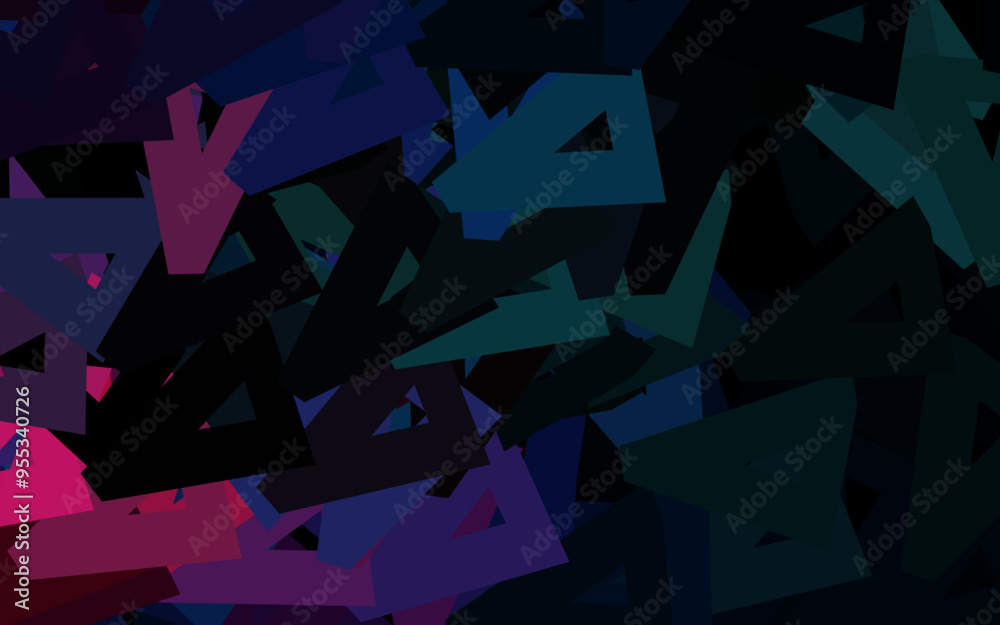Dark Blue, Red vector template with crystals, triangles. Dark Blue, Red vector template with crystals, triangles.