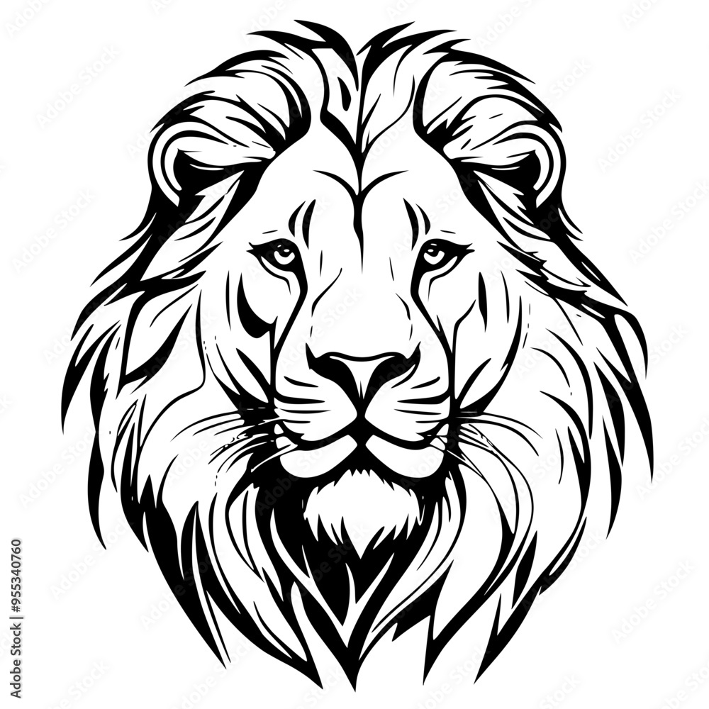 Obraz premium lion head silhouette
