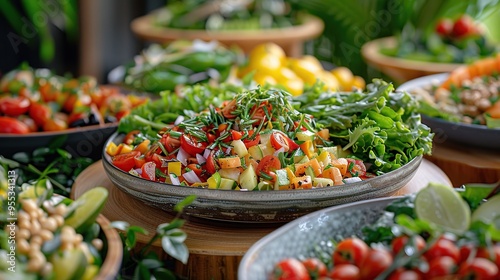 A Colorful Salad Buffet