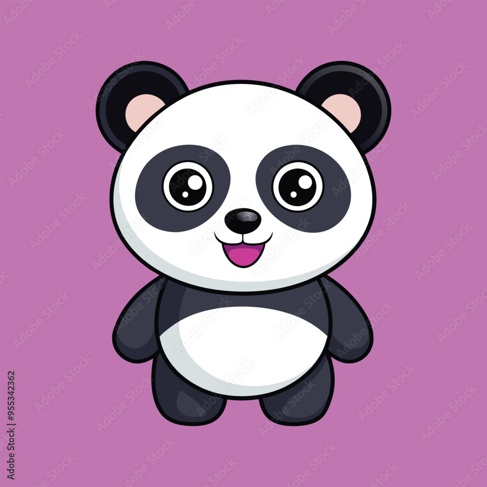 Cure Panda vector art style illustration Cure Panda vector art style illustration