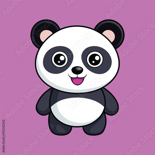 Cure Panda vector art style illustration