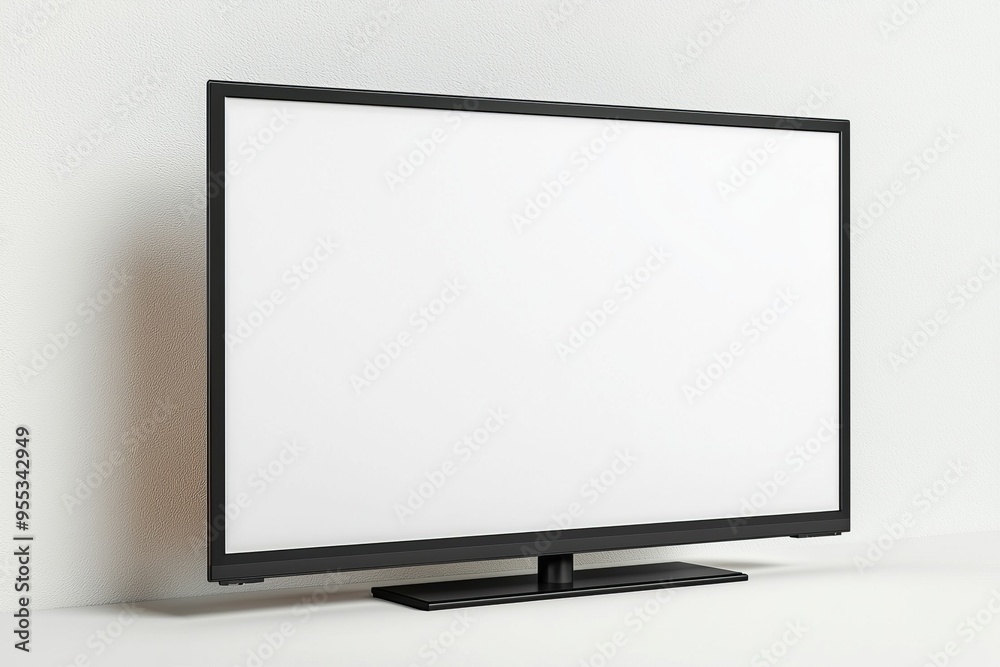 TV screen mockup on isolated background created with Generative AI TV screen mockup on isolated background created with Generative AI