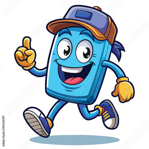 Colorful book hand drawn mascot cartoon character sticker icon concept isolated illustration