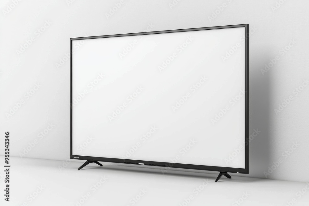 TV screen mockup on isolated background created with Generative AI TV screen mockup on isolated background created with Generative AI