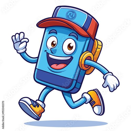 Colorful book hand drawn mascot cartoon character sticker icon concept isolated illustration