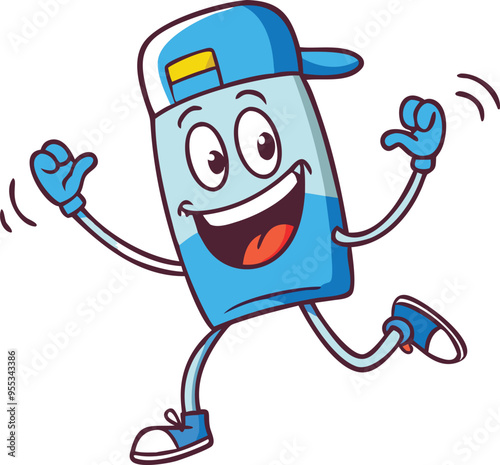 Colorful book hand drawn mascot cartoon character sticker icon concept isolated illustration