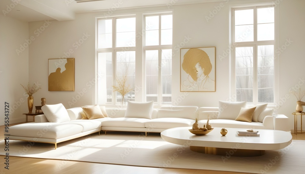 Photo interior modern design room 3d illustration Photo interior modern design room 3d illustration