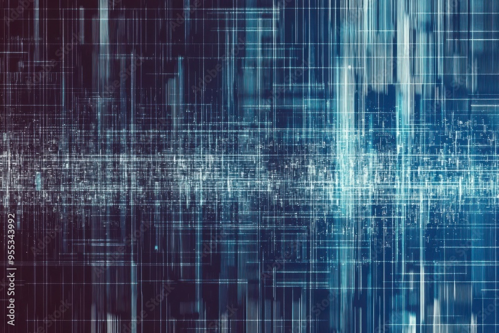 Abstract Digital Grid with Glowing Lines and Dots Abstract Digital Grid with Glowing Lines and Dots