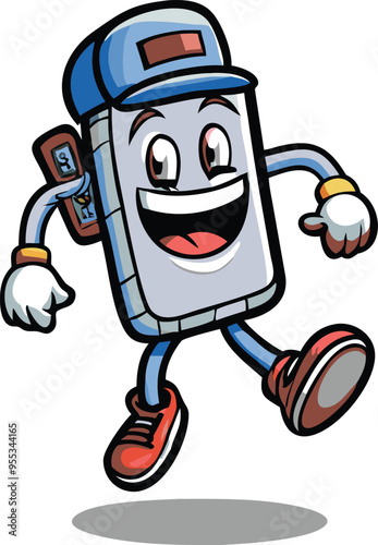 Colorful book hand drawn mascot cartoon character sticker icon concept isolated illustration