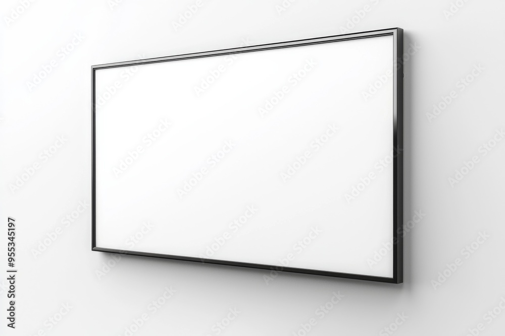 TV screen mockup on isolated background created with Generative AI TV screen mockup on isolated background created with Generative AI