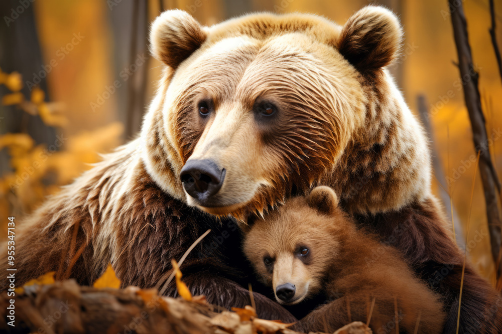 Obraz premium Grizzly Bear Animal Wild Beauty Freedom Wilderness Enchanting