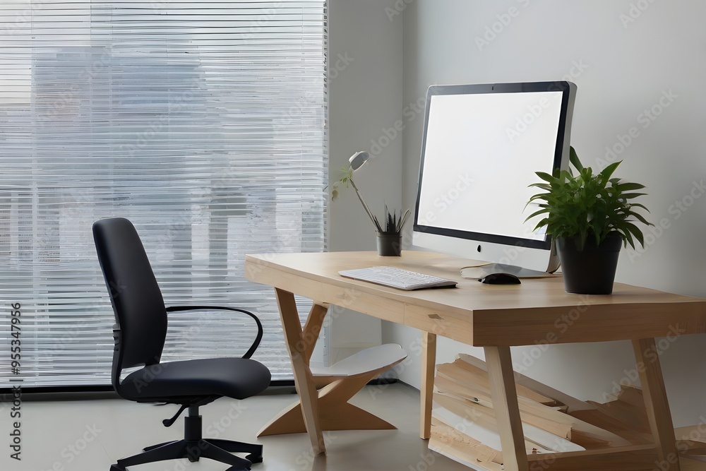 office desk with laptop, online luxurious online work room, small office with desk and arm chair and laptop, modern office room office desk with laptop, online luxurious online work room, small office with desk and arm chair and laptop, modern office room
