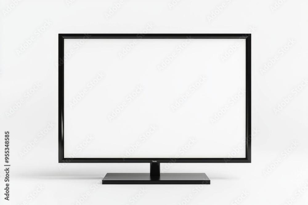 TV screen mockup on isolated background created with Generative AI TV screen mockup on isolated background created with Generative AI