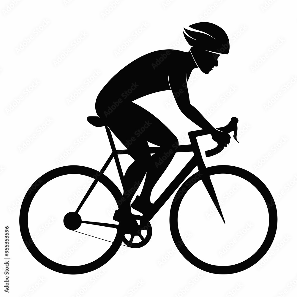 Cycle Vector, Silhouette, the silhouette of a person riding a bicycle Cycle Vector, Silhouette, the silhouette of a person riding a bicycle