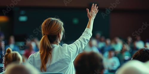 Professional Woman Speaking at Conference