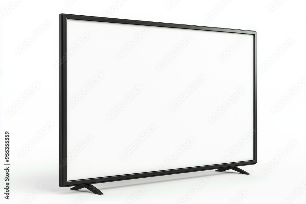 TV screen mockup on isolated background created with Generative AI TV screen mockup on isolated background created with Generative AI