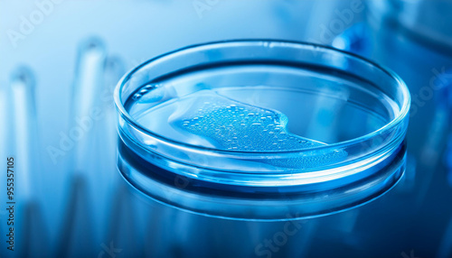 Wallpaper Mural Glass petri dish with chemical liquid. Medical glassware. Pharmacy industry, pharmaceutical research Torontodigital.ca