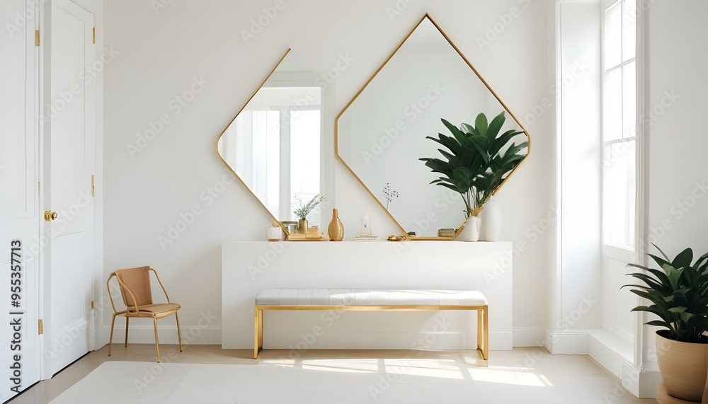 Photo interior modern design room 3d illustration Photo interior modern design room 3d illustration