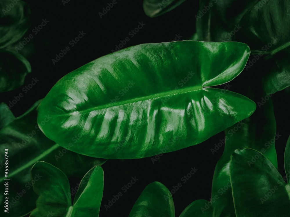 Rhaphidophora peepla leaves on background.