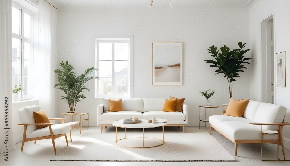 Photo interior modern design room 3d illustration Photo interior modern design room 3d illustration