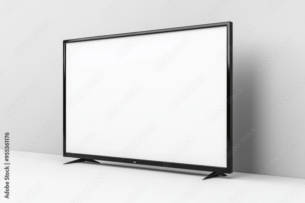 TV screen mockup on isolated background created with Generative AI TV screen mockup on isolated background created with Generative AI