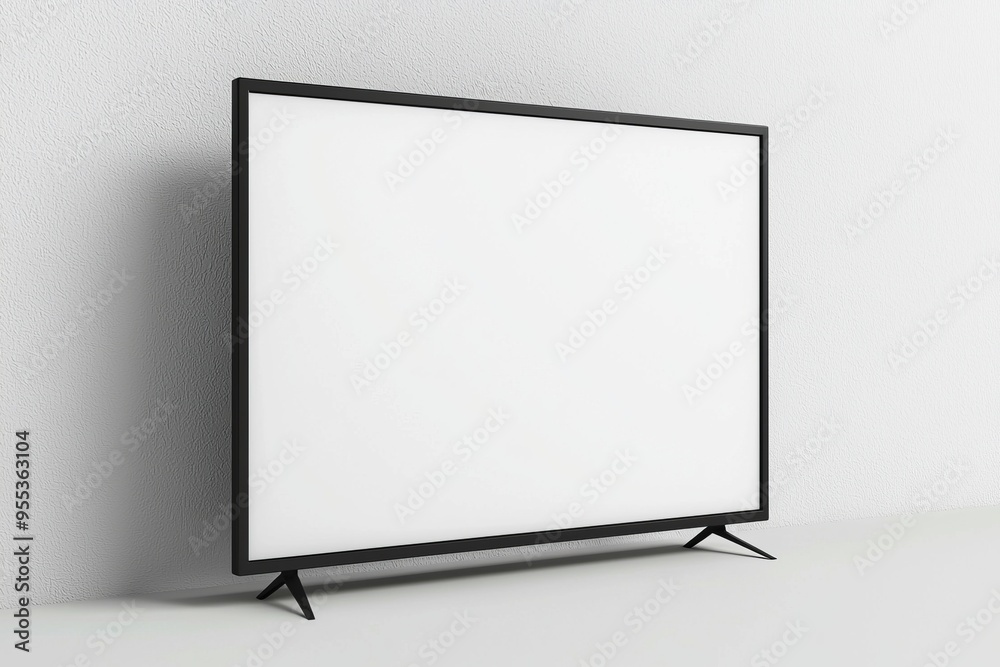 TV screen mockup on isolated background created with Generative AI TV screen mockup on isolated background created with Generative AI
