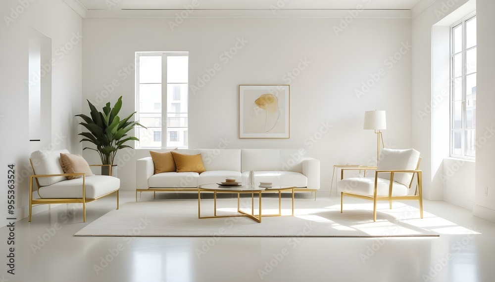 Photo interior modern design room 3d illustration Photo interior modern design room 3d illustration
