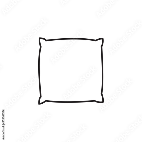 Pillow line icon vector