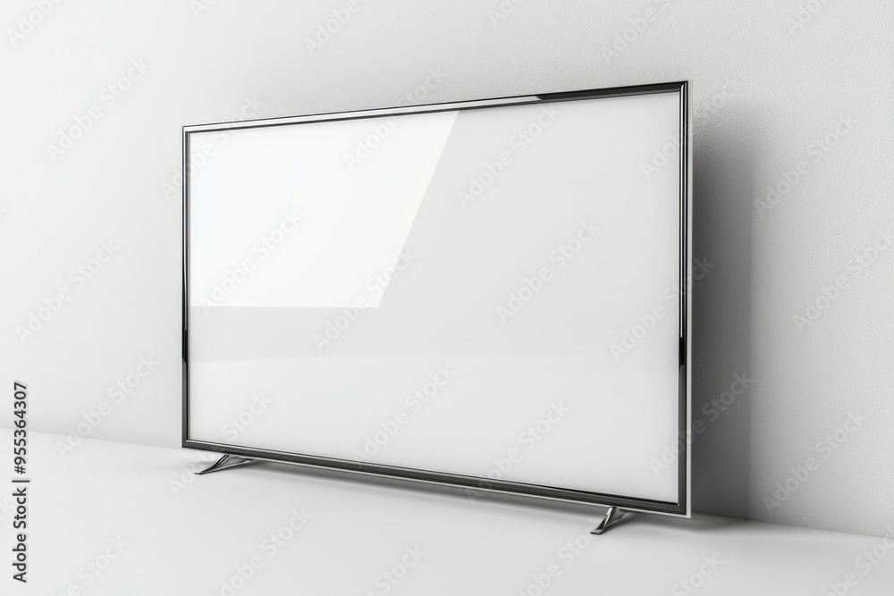 TV screen mockup on isolated background created with Generative AI TV screen mockup on isolated background created with Generative AI